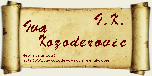 Iva Kozoderović vizit kartica